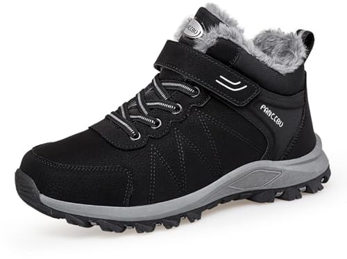 Moudn Botas de Nieve Mujer Forradas con Pelo Botas de Invierno Impermeables Zapatos de Senderismo Antideslizantes Zapatos Trekking