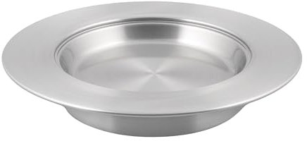 Assiette à pain de communion en acier inoxydable pour les églises | Assiette de service empilable pour pain et gaufrettes de communion | Fournitures de communion – Finition mate satinée
