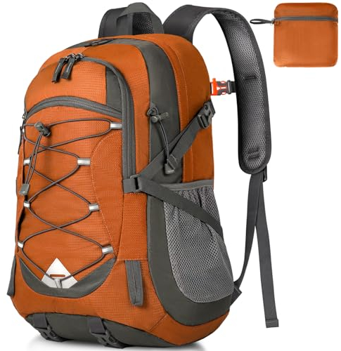 IGOLUMON Wanderrucksack Herren Damen 40L Wasserdichter Rucksack Leicht Faltbarer Reiserucksack Trekkingrucksack mit Reflexstreifen Für Radfahren, Klettern, Bergsteigen und Reisen Sport