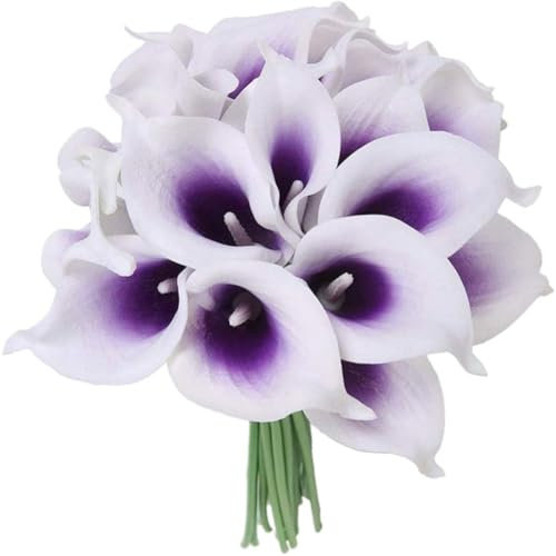 Baokuan 24 Unids/Set Ramo De Novia De Lirio De Flores Artificiales De DIY Ramo De Novia para Centros De Mesa Decoración del Hogar
