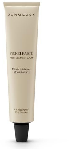 JUNGLÜCK Pickelpaste - Vegan | Cremige Zink Paste gegen Pickel und Unreinheiten | Anti Pickel Creme für das Gesicht wirkt punktuell, hautberuhigend und entzündungshemmend | Mit Zink und Niacinamid