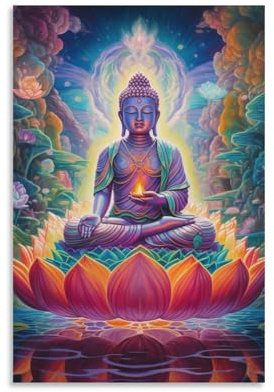 ESPLJQRYX Buda Cuadro En Lienzo Cuadros Decoracion Pinturas Murales Pintura Poster Impresiones Lienzo Para Salon Dormitorios Comedor Pasillo 20x30inch(50x75cm)