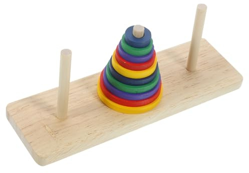HEALSOPTHY Juego de Torre de Encastre de Madera Seguro y Original para Adultos y Niños, Mejora la Imaginación en Casa Fiestas Diseño Apilable