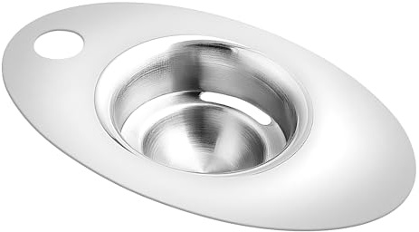 Separador de Yemas de Huevo Acero Inoxidable 304 - Egg Yolk Separator Stainless Steel, Alimenticio Divisor de Huevo Extractor de Clara Huevos Herramienta de Cocina Versátil y Duradera (Ovalado)