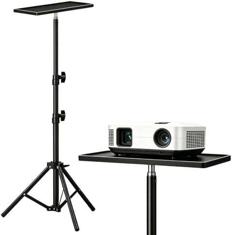 JOSTIVE - Soporte para proyector de metal (altura ajustable, extensible de 55 cm a 120 cm, trípode multifunción para proyector, material ABS, soporte portátil para ordenador portátil y