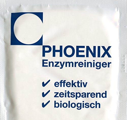 PHOENIX Limpiador enzimático para horno, limpiador de barbacoa, microondas, campana extractora UVM. 5 bolsas de 20 g, 5,0-7,5 litros, 100% biodegradables