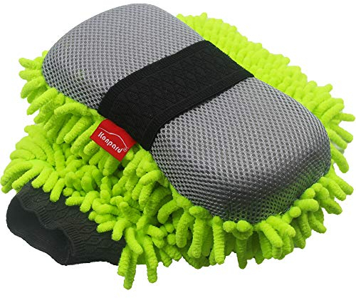 Konpard Ultimate Auto-Waschhandschuh – 2 Pack – Premium Chenille Mikrofaser Waschhandschuh – Waschschwamm – Waschhandschuh – fusselfrei – kratzfrei