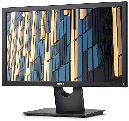 Dell E1916He HD 19” Monitor – W-LED, 200 cd/m2 Brightness, 5ms Response, VESA Mountable, Tilt, DisplayPort 1.2, VGA, Black (Renewed)