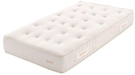 Moonia | Colchón Supreme Muelles Ensacados| 5 cm de viscoespuma, Fibras Supersoft y Todotherm | Comfort System | Pression Care System | 90 x 200 cm
