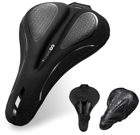 YOUNGDO Bike Seat Cover, Gel Bicycle Seat Cover, Soft and Comfortable Bike Seat Cover, Waterproof and Dustproof Bicycle Seat Cover, for Narrow Wide Bicycle Seats