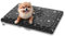FDM Fifi Hundebett Kleine Hunde 70x60 cm Wasserdicht rutschfest Hundekissen Polyurethanschaum mit Memory-Effekt Abnehmbarer Bezug Waschbar Grau/Silber
