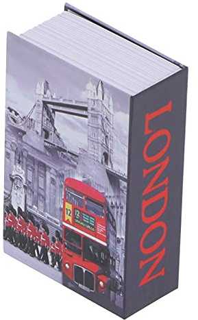 Coffre-fort en Forme de Livre Imitation – Matériau en Papier texturé, adapté pour Conserver des Pièces de Monnaie, des Pièces d'identité et des Bijoux avec Dissimulation