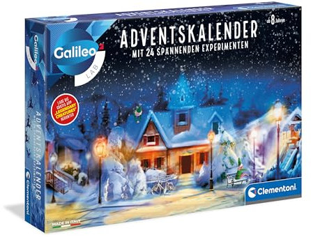 Galileo Wissenschaft Adventskalender 2025 - Weihnachtskalender mit kleinen Experimenten für Kinder ab 8 Jahren von Clementoni 59404