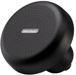 Hello Klean Rain Shower Head in Black - Filters Unwanted Metals, Chlorine & Impurities Found in Water - Improves Quality of Skin & Hair - Boosts Water Pressure Up to 2 Times - Quick & Easy to Install