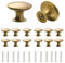 Makoto Nobu Lot de 12 boutons de porte d'armoire vintage ronds en laiton antique avec vis assorties pour placard, armoire, tiroir, armoire, cuisine - 30 mm