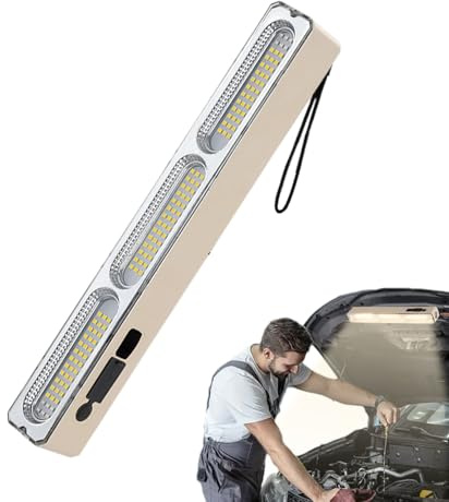 Barra de iluminación LED - Luz magnética recargable con sensor de movimiento | Luz inalámbrica bajo lámpara, lámpara de a batería para armario, cocina, garaje, iluminación y espacios