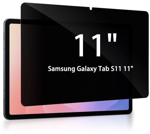 ToVioc 11“ Pellicola Protettiva Privacy 180 Gradi per Samsung Galaxy Tab S11/S7/S8, Pellicola Protettiva per Tablet con Durezza 9h, Anti-Spy, per Galaxy Tab S11/S7/S8