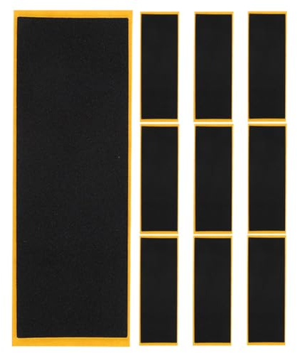 ZUNOXAZ Cintas Antideslizantes para Patineta de Dedo 10 Piezas, Espuma Exfoliante Negra 38x110 Mm, Accesorios para Fingerboard, Cinta de Agarre Profesional para Juegos y Trucos