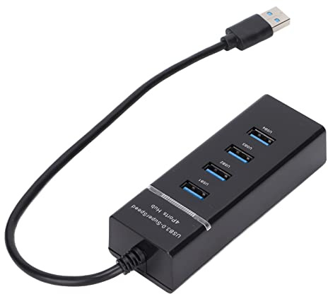 Stylebest USB Port Expander 4 Port USB 3.0 Hub Snabb Dataöverföring för Bärbara Datorer ABS 1 Enhet
