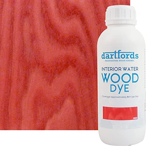 dartfords FS6186 Red Interior Water Based Wood Dye 1 Litre Bottle