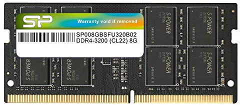 Silicon Power Barrette de mémoire vive DDR4 pour Ordinateur Portable 3200 MHz PC4-25600 CL22 SODIMM 260 Broches 1,2 V Non-ECC