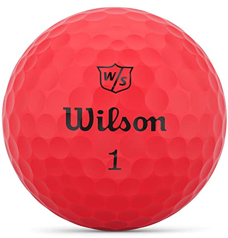 WILSON Duo-Golfbälle für Herren, weich, Rot