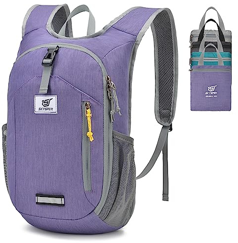SKYSPER 10L Fällbar Ryggsäck Dagsryggsäck Daypack Vandringssäck Reseryggsäck för utomhusvandring, resor och stadsresor