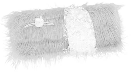 HOMSFOU 1 Satz Neugeborenenfotografie-Requisiten Foto-Requisiten Für Fotodecke Und Stirnband Flauschige Decke Für Neugeborenenfotografie Decke Mit Kleider Welligkeit Kleine Wickeln Acryl