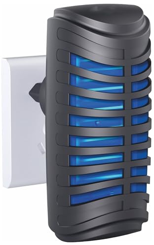 Lehmann LHOIL-1010 Steckdosen-Insektenvernichter mit LED-Licht, wirksames blaues Licht gegen Stechmücken, Umweltfreundlich Steckbare Insektenlampe für bis zu 15 m²