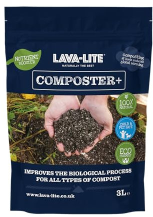 Lava-Lite Composter+ (3 Litres) Organic Compost Maker & Activator, Uses Natural Beneficial Bacteria to Speed up the Composting Process, Suitable for All Compost Bins (3 Litres)