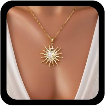Inilbran Collier Boho Avec Pendentif En Cristal Soleil Levant Collier Ras De Cou En Cz Doré Collier Soleil Réglable Collier Fleur Céleste Collier Pour Femmes