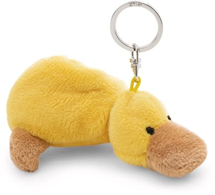 NICI 62397 - Llavero pata Emma 10 cm, amarillo, fiel compañera de peluche para mochila o bolso, soporte para llaves para grandes y pequeños
