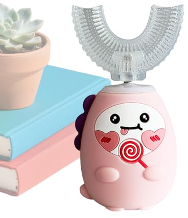Brosse à dents électrique en forme de U pour enfants avec 3 modes et minuterie, nettoyeur de dents rechargeable | Pour la nuit, la maison, les voyages, les trajets dans le dortoir, l'hôtel, l'école