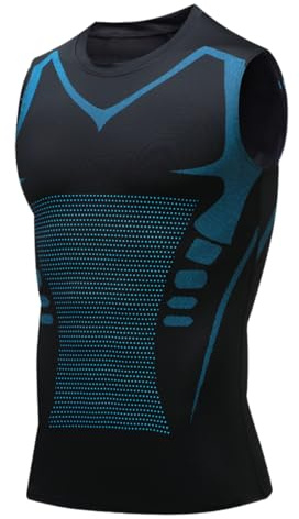 MEIION Underfit Homme,Underfit Debardeur Homme,Débardeur de Compression Gainant,Gilet de Modelage Ionique,Compression Avancée pour Sculpter la Silhouette et Réduire la Graisse Thoracique