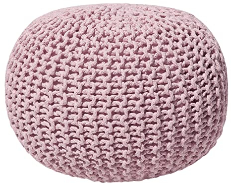 Beliani Trendy Ottoman in Rosa Baumwolle 50x35 cm Conrad