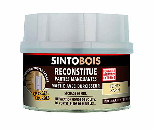 SINTOBOIS - Masa para madera con carga pesada - Reconstituye las partes faltantes - Pasajes frecuentes y cargas pesadas - Interior y exterior - Secar en 20 minutos - Árbol - Técnica Profesional - 190