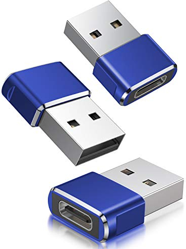 Basesailor Adapter USB Auf USB C 3 Stück,Typ C Buchse zu USBA Stecker Konverter Ladegerät für iPhone 12 13 14 15 16 17 Pro Max XR,iPad Air 4 5 Mini 6 Generation,AirPods,iWatch Apple Watch Serie 7 8 9