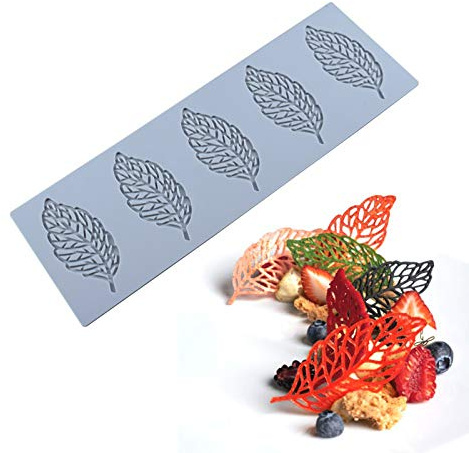 Hollow Leaf Candy Mold, Chocolate Candy 3D Hollow Leaf Silicone Mold, Sugar Craft Cake Decoration, Cupcake Top, Polymer Clay