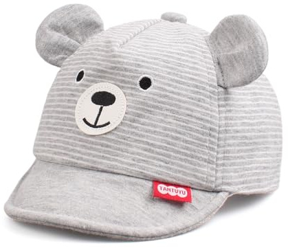 Pesaat Baby Baseball Cap 3-18Monate Baseballmütze Baby Jungen Schirmmütze UV Schutz Mädchen Sommermütze Baby Cap (DE/NL/SE/PL, Alter, 3 Monate, 18 Monate, Grau)