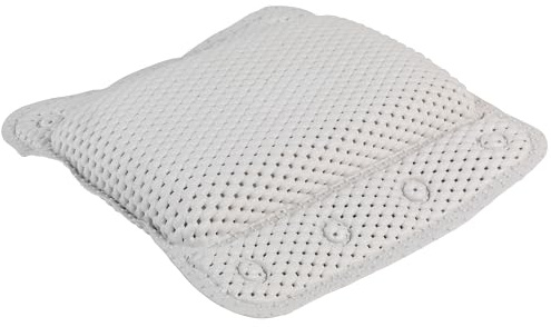 Beldray Anti Bac Bath Pillow - Easy to Clean, Secure Suction Cups, Relaxing Cushioned Design, Stylish, Treated with Thiabendazole & Zinc Pyrithione, Supports Head & Neck While Bathing