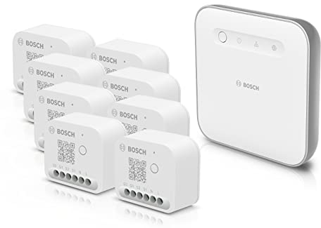 Bosch Smart Home Beleuchtung und Beschattung-Set, 8x Licht-/Rollladensteuerung II, 1x Controller II