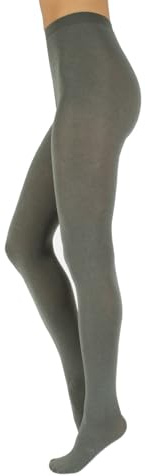 CALZITALY Collant Opaco Lana Donna, Calzamaglia Cashmere, Calze Coprente | 150 Den | S M L XL, XXL, 3XL, 4XL (XL, Soft forest)
