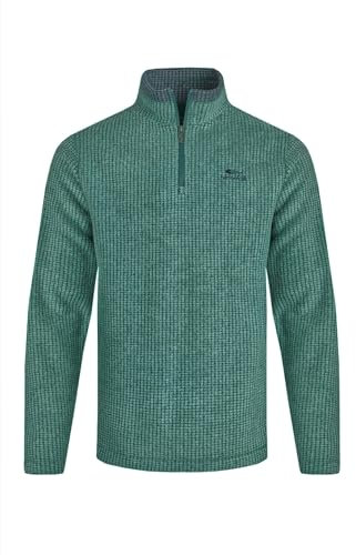Weird Fish Newark Eco 1/4 Zip Grid Fleece Leaf Green Size M
