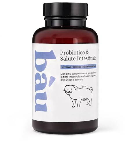 Bau Cosmesi Probiotici per Cani, Fermenti Lattici Cane, Supporto Gastrointestinale Cane, Probiotico Digestivo per Cani Prurito, Integratore Diarrea Cane con Ingredienti Naturali - 60 Compresse
