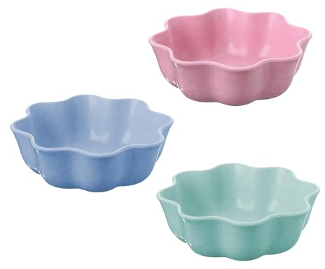 XUEHOU Dipschalen Sojasauce Marmeladen Schälchen Saucenschälchen Kompottschalen Dessertschalen Blütenform Snackschalen Servierschalen Dip Schälchen Klein für Saucen, Sojasauce 3 Stück