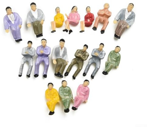 Detaillierte sitzende Modellfiguren, 50 Stück, geeignet für verschiedene Szenen-Designs, Maßstab 1 50