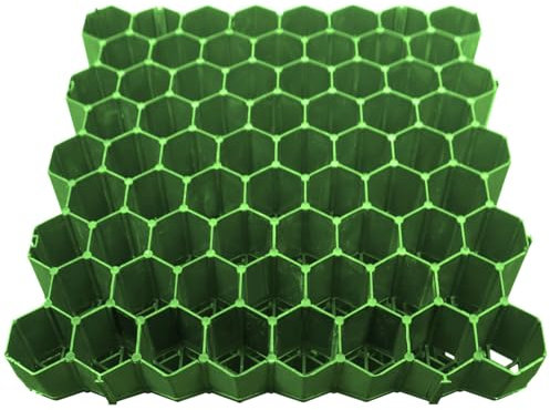 KARAT Rasengitter aus Kunststoff befahrbar 1m² - 4 Stück - 50 x 50 cm, Grün - Bodengitter, Paddockplatte, Rasenwaben, Bodenwaben, Rasengitterplatten, Kiesgitter, Rasengittersteine