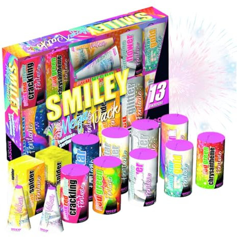 Set 8 Teile XXL Smiley - Ideal für Kinder & Jugendliche – 2024 für Partys & Silvester