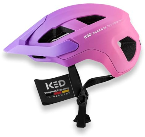 KED Embrace MU-1 Allround Helm Für City Trail Mit Verstellbarem Visier und Insektenschutznetz | Farbe: Violet Pink Matt, Größe: 54-58 (M)