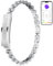 LIGE 2025 Smart Armband Damen Edelstahl Ohne Display, 3ATM Wasserdicht Silber Elegant Schlank Schmuck Armkette mit Herzfrequenz/Schlafmonitor/SpO2 Schrittzähler Armbänder Kalorie für iOS Android